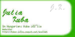 julia kuba business card